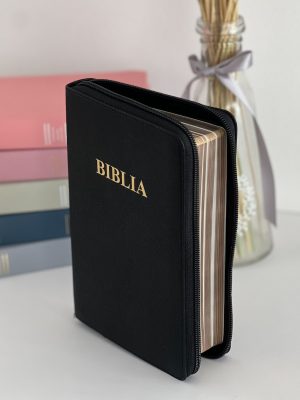 Biblie medie 052 NEGRU cu fermoar