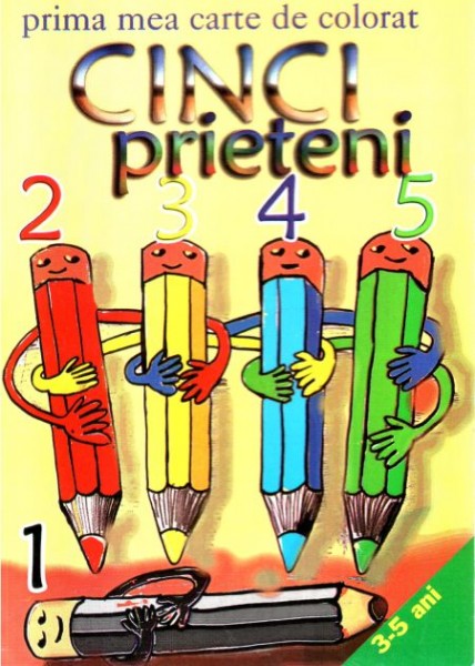 Cinci prieteni - carte de colorat