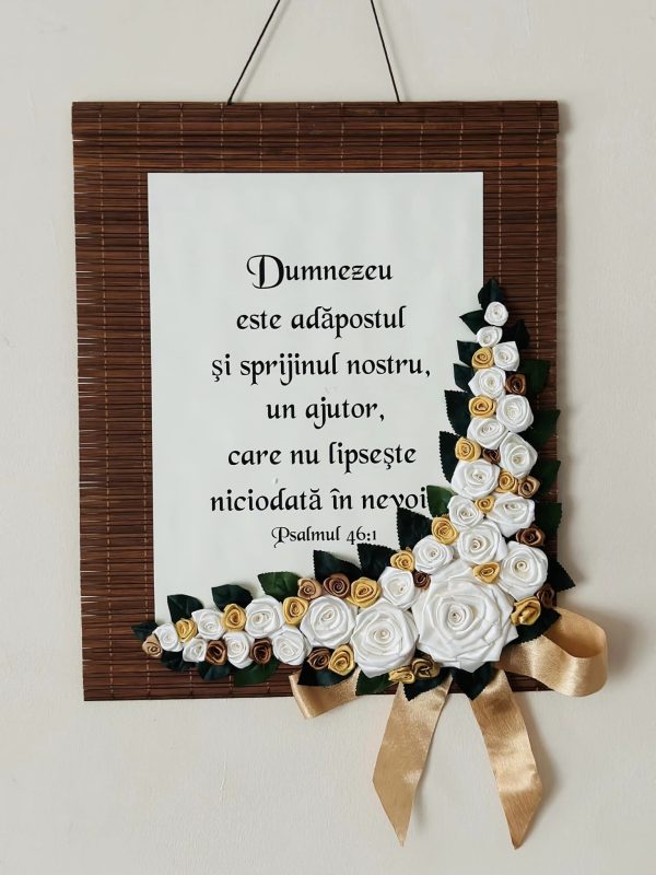 Aranjament floral cu mesaj crestin