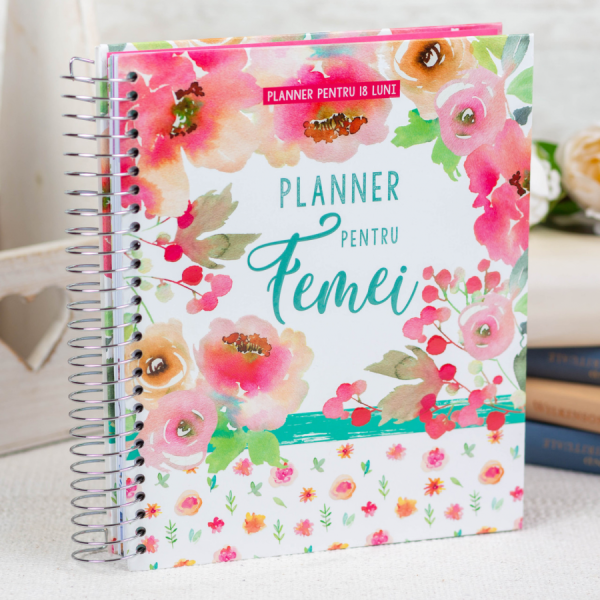 Planner pentru femei, agenda pentru femei - 18 luni, nedatat