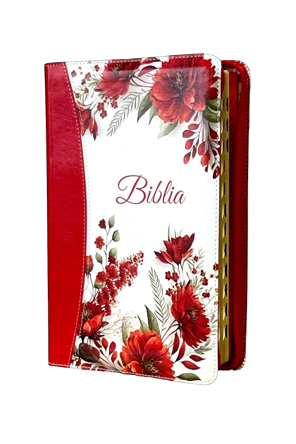 Biblia - 076 ZTI - format mare - roșu floral